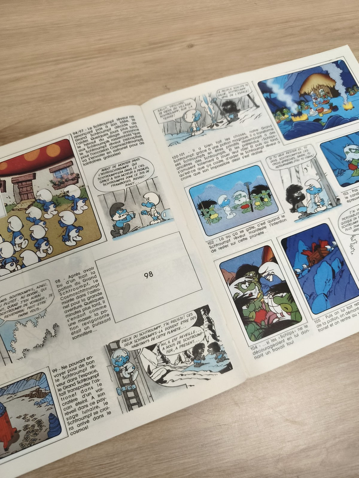 Vintage album Panini Les Schtroumpfs incomplet Pif Gadget 1982 collection