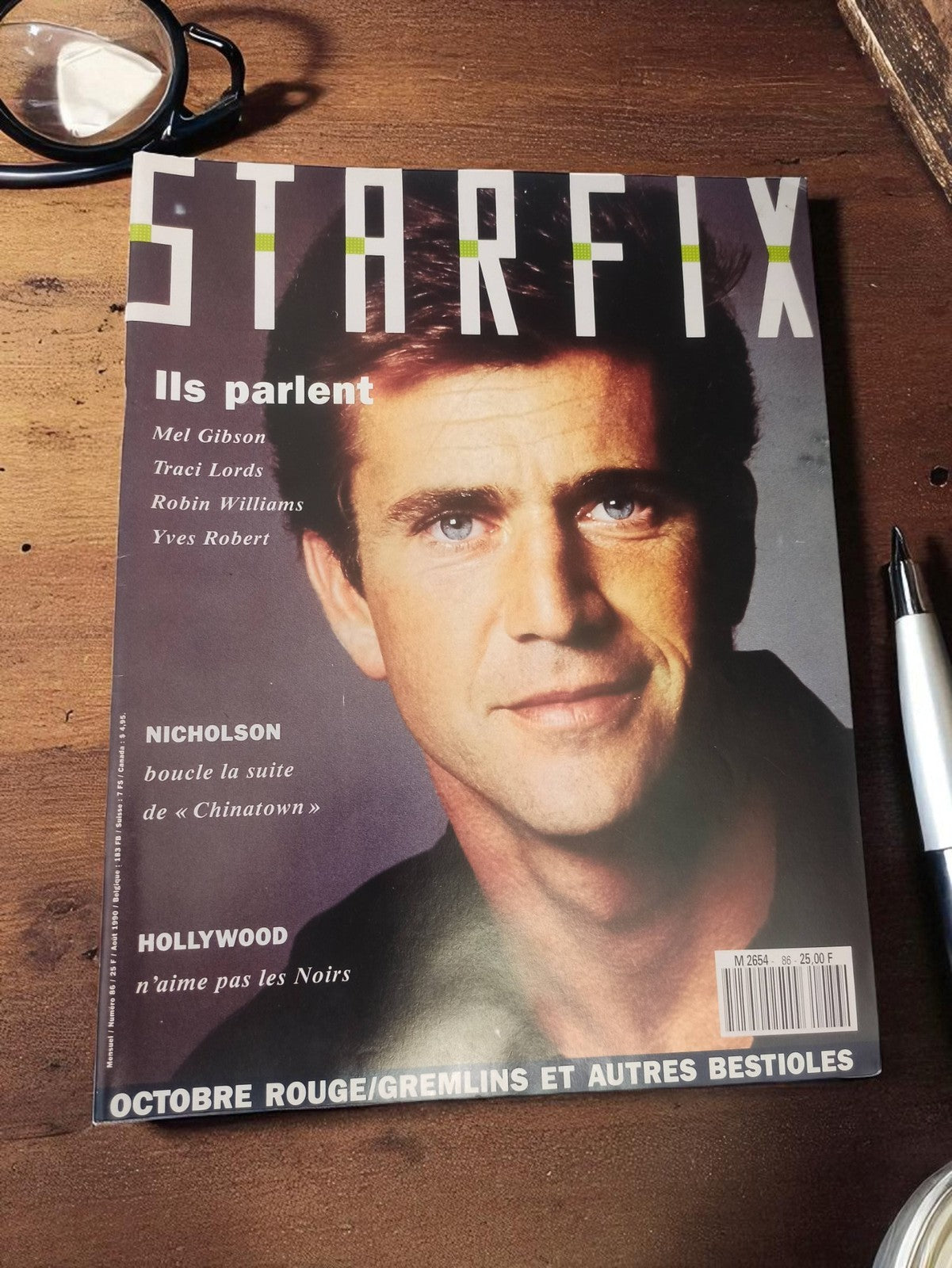 Magazine Starfix vintage Mel Gibson cinéma ancien rétro années 80