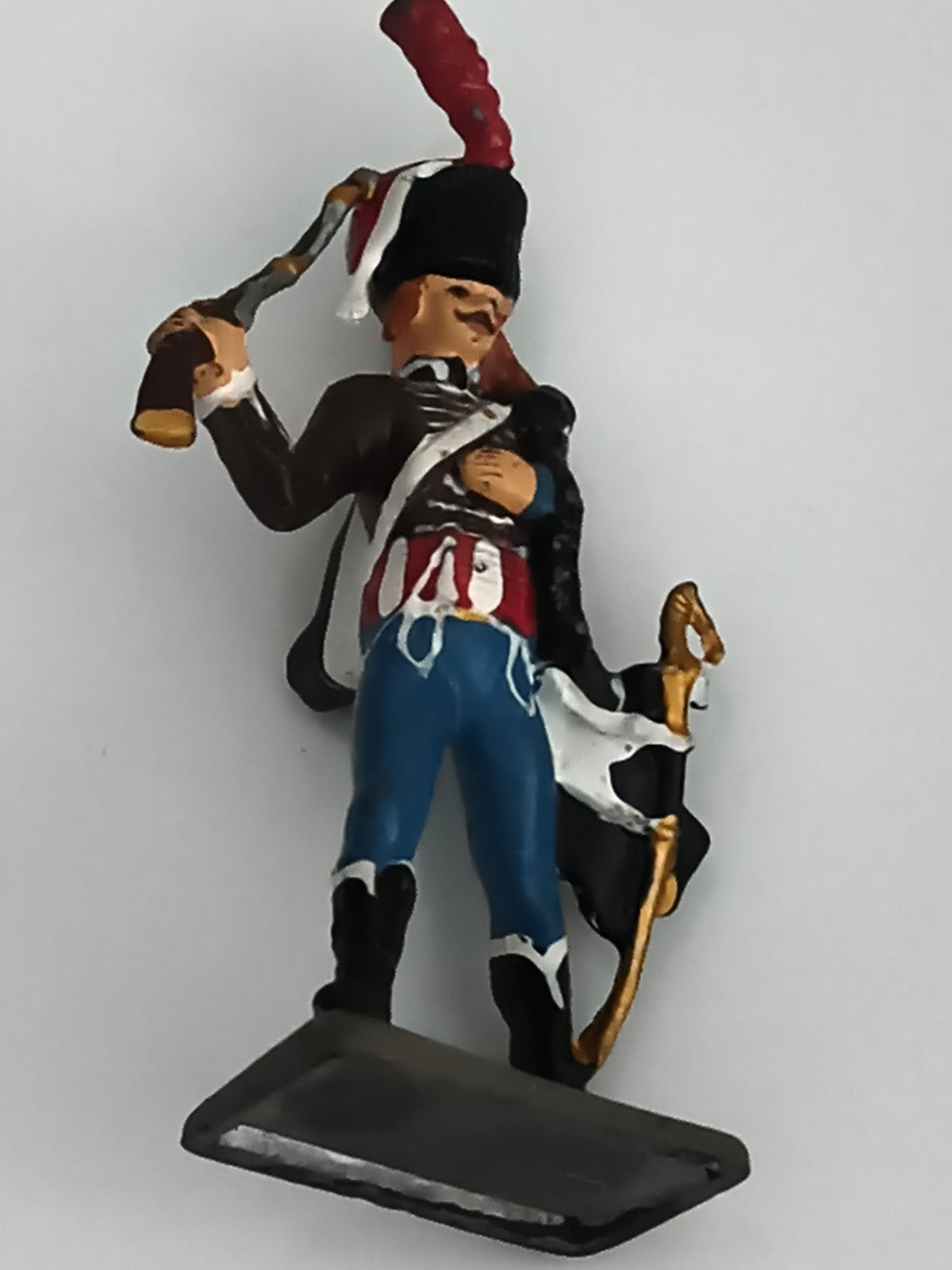 Figurine soldat napoléonien ancienne plomb peinte main uniforme empire