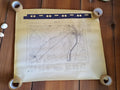 Carte ancienne Nîmes 7-8 France pliée plan vintage grand format géographie