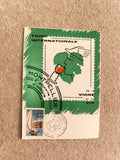 Carte postale Foire Internationale Montpellier timbre 0,60 Aix philatélie vin