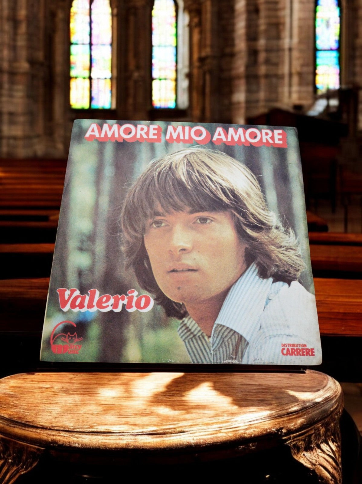 Vinyle 45 tours Valerio Amore Mio Amore vintage Carrere pochette photo