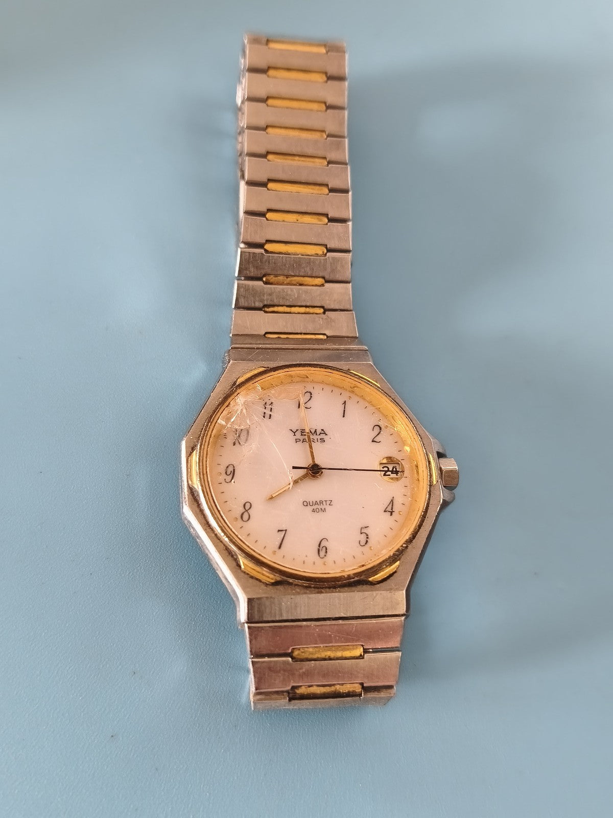 Montre ancienne femme Yema Paris vintage, montre-bracelet rétro à restaurer