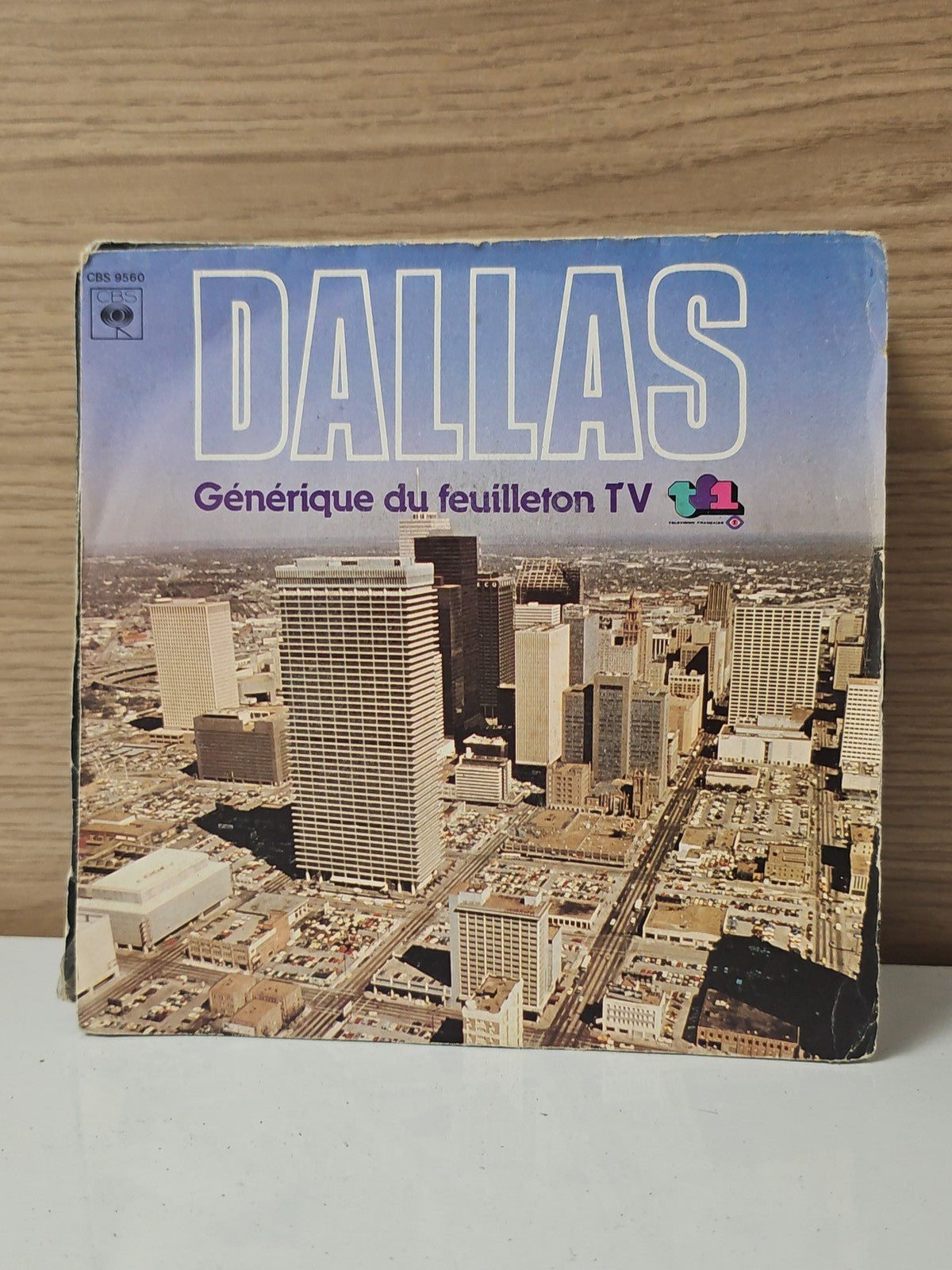 Vinyle 45 tours rétro Dallas, disque ancien, musique TV, collection vintage