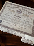 Action ancienne Steaua Romana 500 Lei années 1920 papier financier vintage