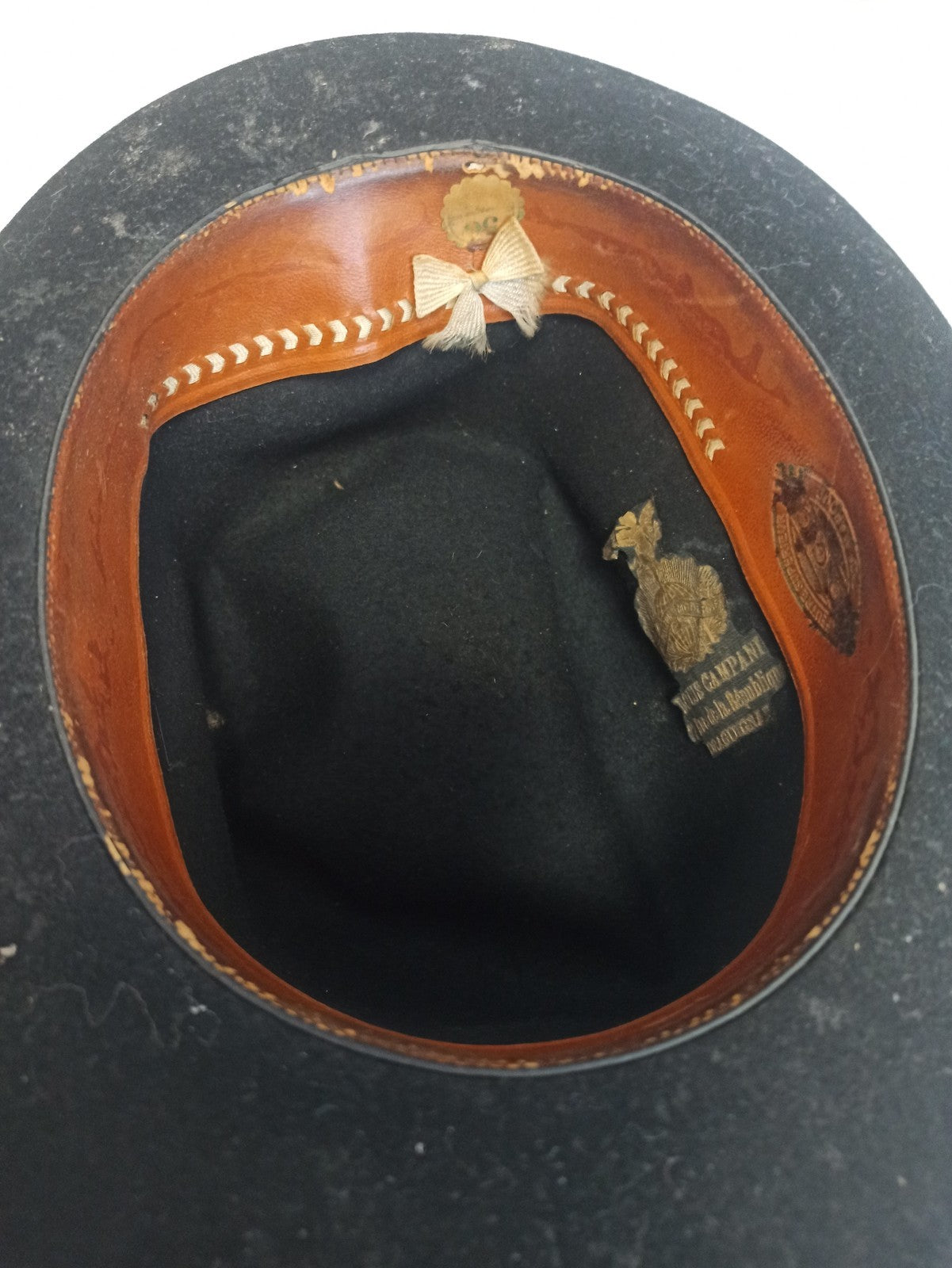 Chapeau homme ancien Louis Campani vintage noir rétro France accessoire
