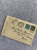 Carte postale oblitérée Bruxelles timbres verts philatélie Belgique