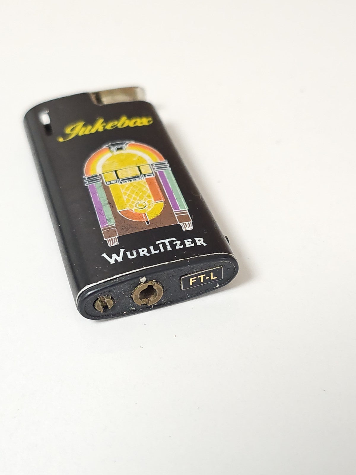 Ancien briquet vintage Jukebox rétro, objet de collection pour amateur d?insolit