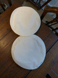 Lot 2 bérets blancs militaires vintage, armée, couvre-chef rétro