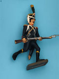 Figurine soldat empire en plomb, uniforme bleu, ancienne, fusil baïonnette