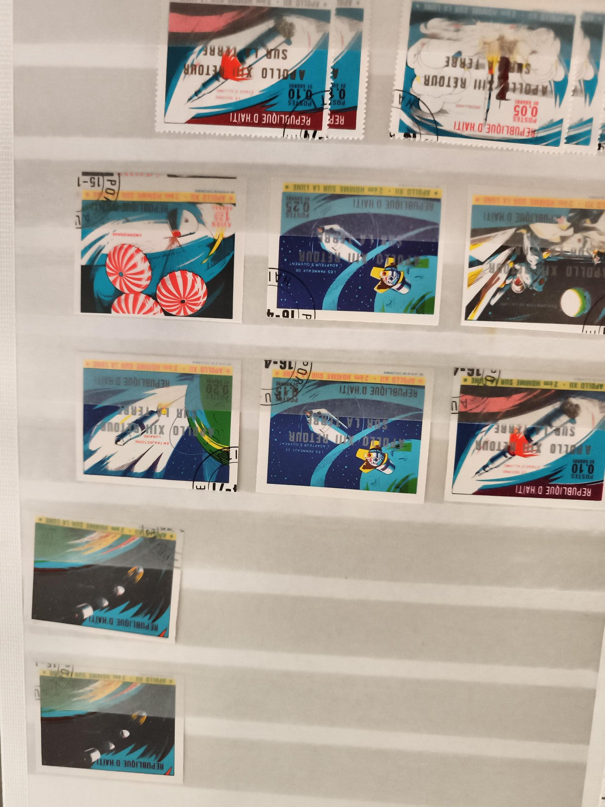 Timbres anciens République d’Haïti Apollo XI spatial lot illustrés philatélie vi