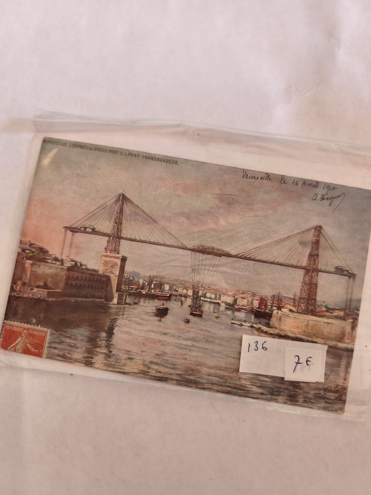 Carte postale ancienne vintage Marseille Vieux-Port rétro collection France