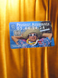 Télécarte Peugeot Assistance 120 unités vintage, carte téléphonique publicitaire