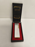 Briquet ancien Ceto butane, finition brossée, étui d?origine, vintage 70s