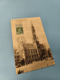 Carte postale ancienne Bruxelles Grand-Place CPA timbre vert architecture