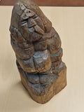 Ancienne grande statue japonaise en bois vintage, art asiatique, déco collection
