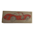 Plan original voiture Scalextric Dinky Toys calque dessin ancien rare 10 cm