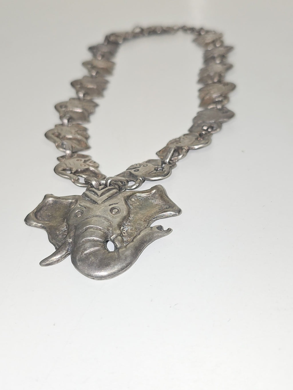 Vintage gros collier fantaisie ancien, bijou ethnique rétro pour collectionneur