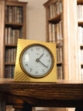 Réveil de voyage vintage Stanger doré, horloge rétro déco, West Germany