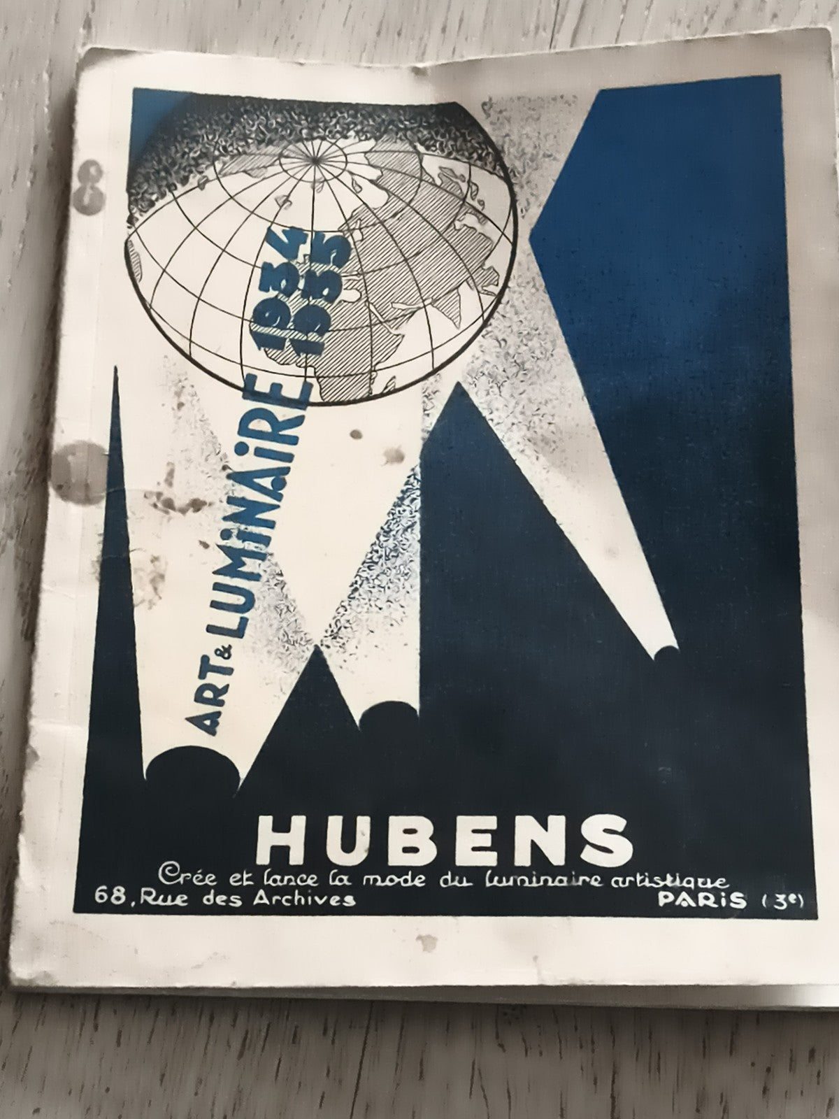 Catalogue Art & Luminaire 1934-1935 HUBENS Paris ancien document déco Art déco