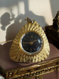 Montre pendentif vintage Buler plaquée or, forme triangle, ancienne, à réviser