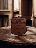 Plaque ancienne Sté Canine Haute-Vienne métal, déco rétro chien, vintage