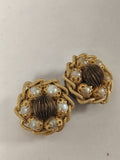 Paire de boucles d?oreilles rétro vintage, bijou ancien pour collection ou cadea