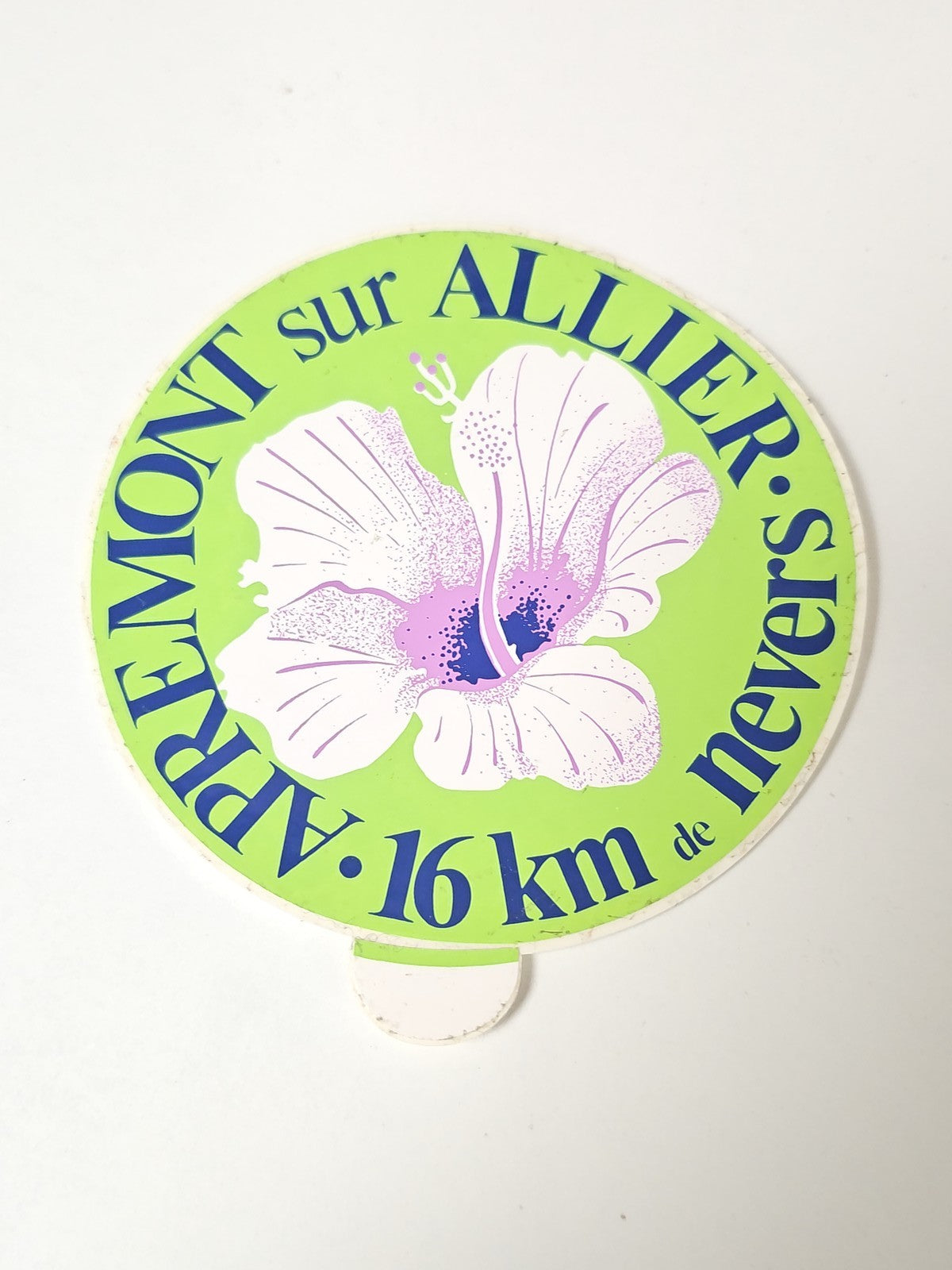 Vintage sticker publicitaire ancien Appemont sur Allier autocollant rétro collec