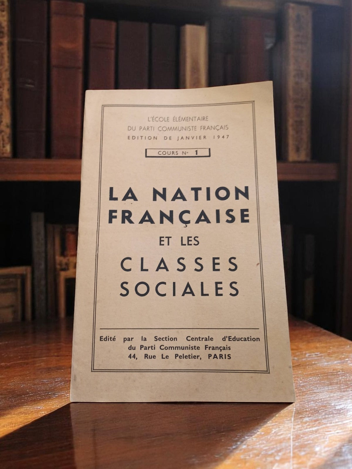 Livret ancien 1947 Parti Communiste Français propagande école classes sociales