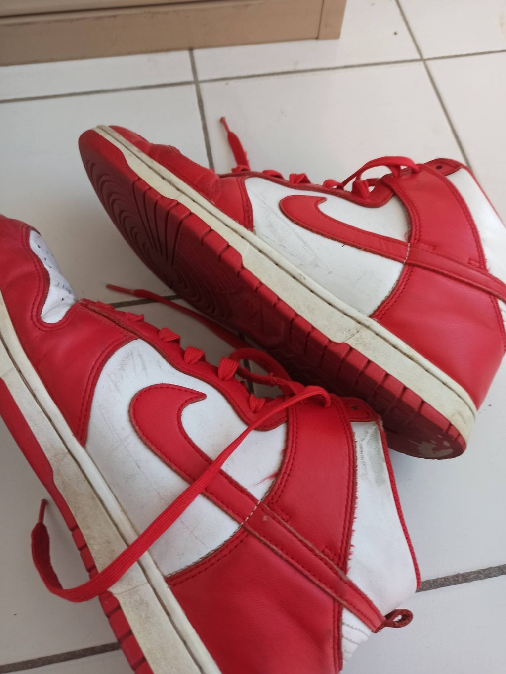 Nike Dunk High rouge blanc DD1399-106 EU 44 sneakers montantes homme
