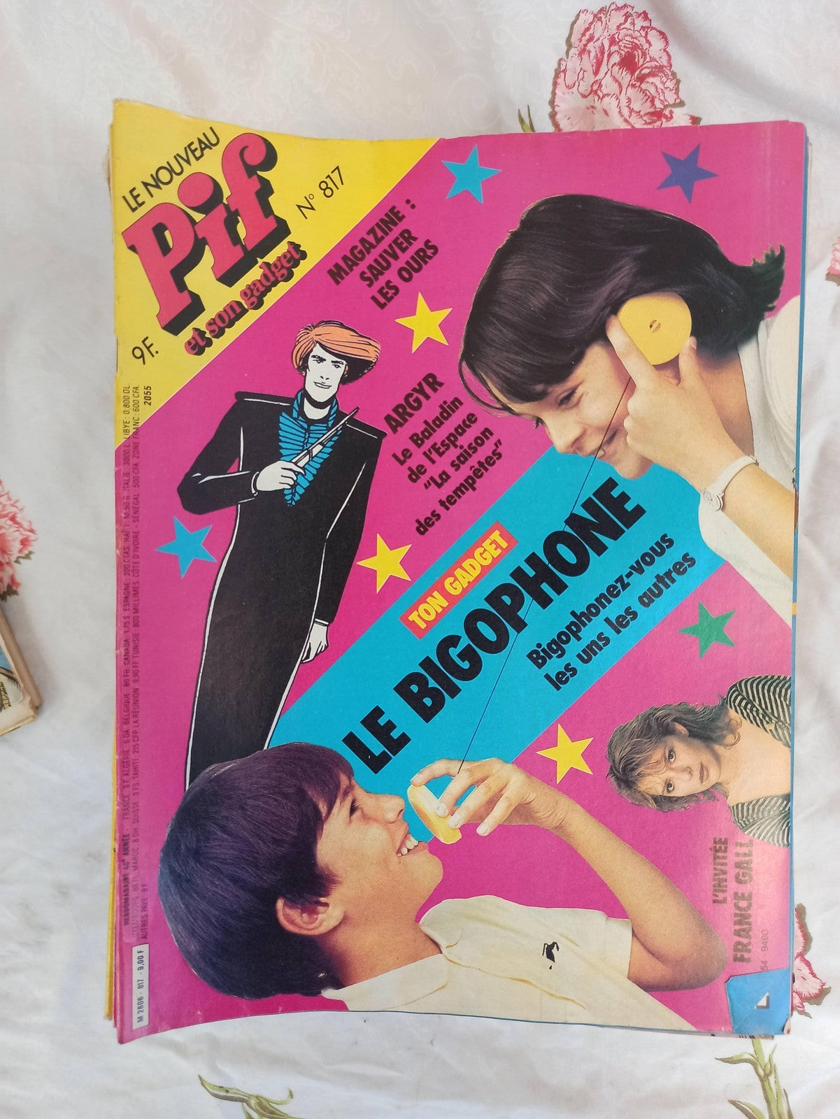 Magazine Pif vintage n°817 avec gadget, BD rétro presse jeunesse années 80