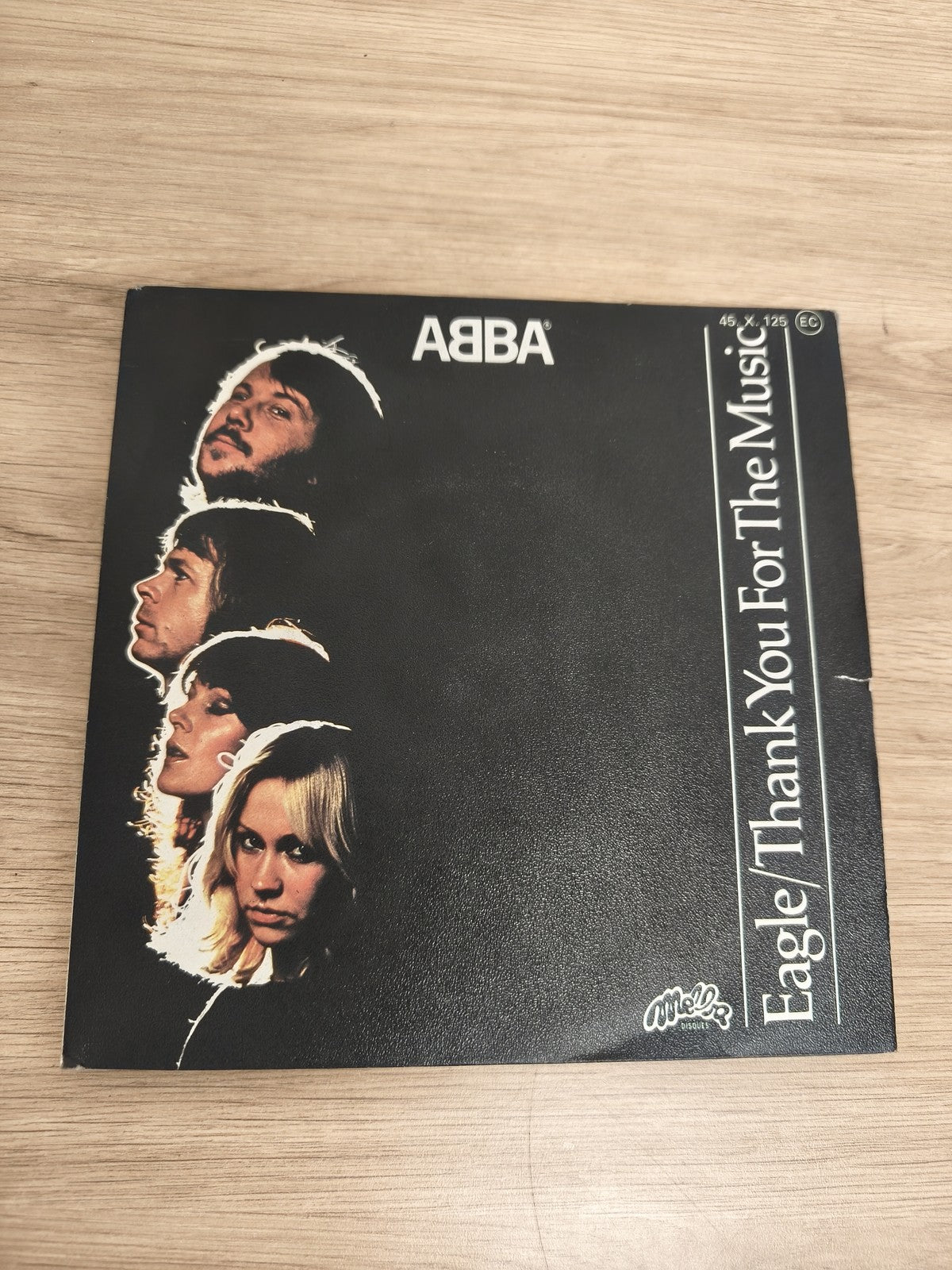 Vinyle 45T ABBA Eagle Thank You For The Music pochette noire (Ref 2)