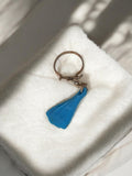 Porte-clés ancien nage palme bleue vintage rétro objet publicitaire rare