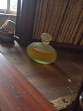 Flacon parfum vintage en verre soufflé givré, miniature déco rétro