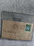 Lettre affranchie timbre papillon 1981 Hampstead philatélie (Ref 1)