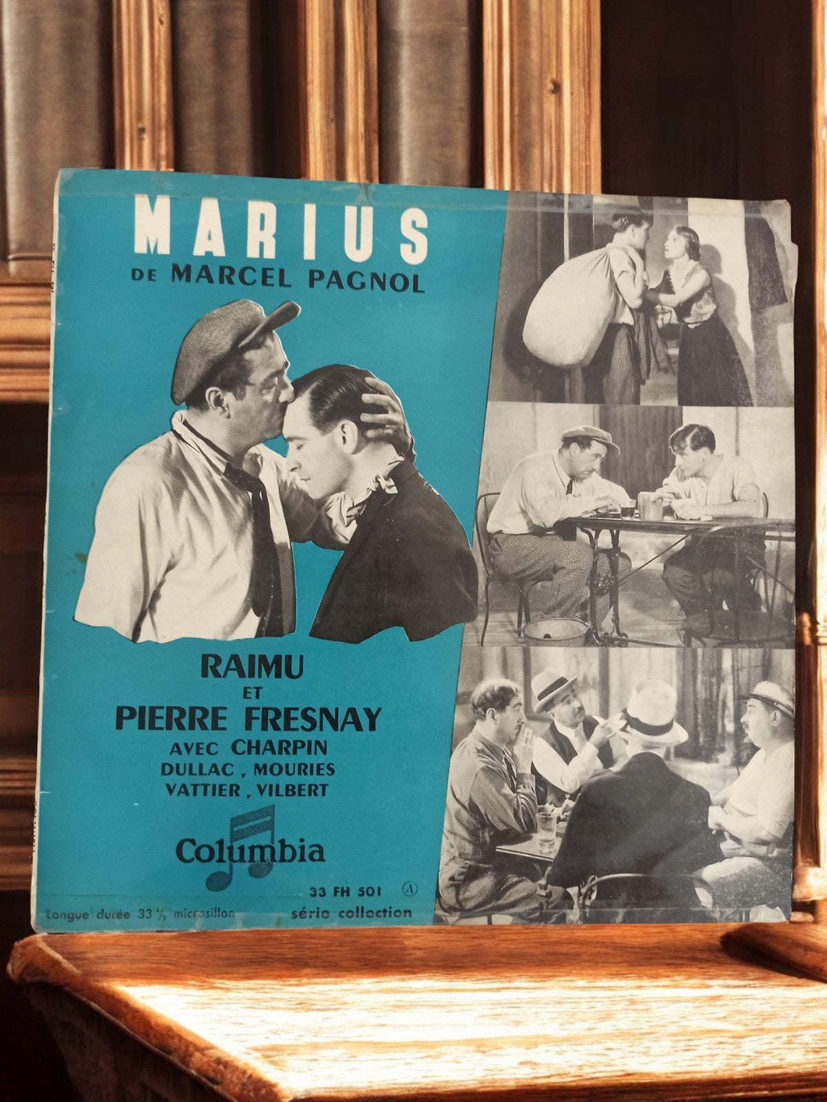 Disque vinyle ancien 33T Marius Marcel Pagnol Columbia vintage série collection