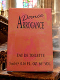 Miniature eau de toilette Arrogance Dance vintage 5 ml boîte parfum ancien