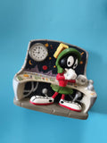 Figurine horloge Marvin le Martien Looney Tunes décor vaisseau espace