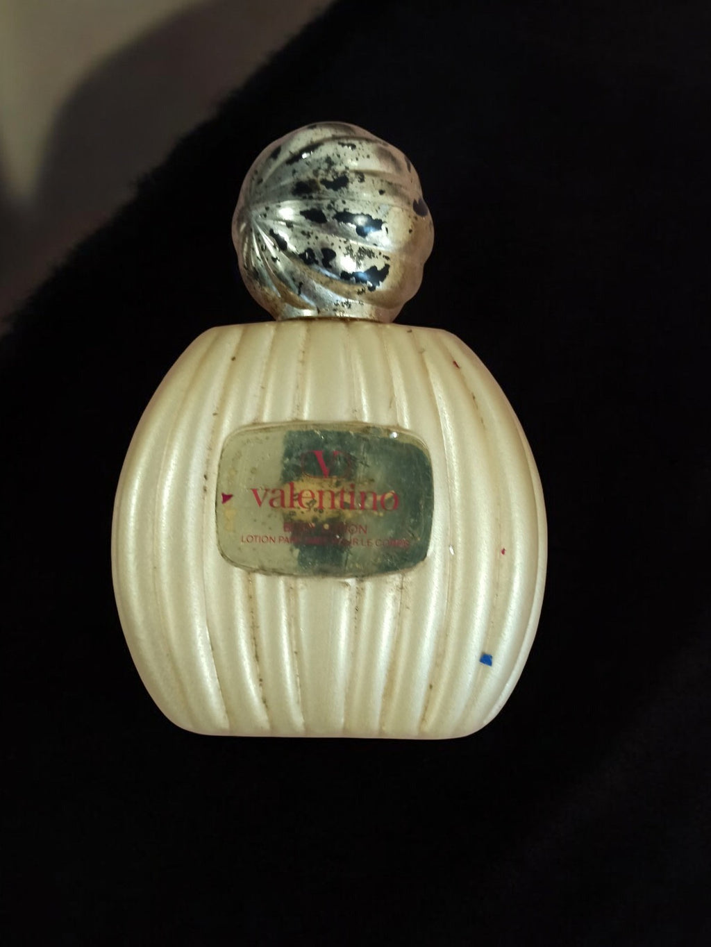 Flacon factice parfum Valentino ancien vintage déco rétro perlé