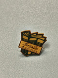 Vintage pin's Marseille jaune graphique collection rétro ancien badge