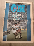 Ancien journal OM Plus Olympique Marseille Tchao Gigi Bernard Tapie vintage foot