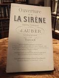 Partition ancienne Ouverture La Sirène Auber Tavan opéra-comique vintage Marguer