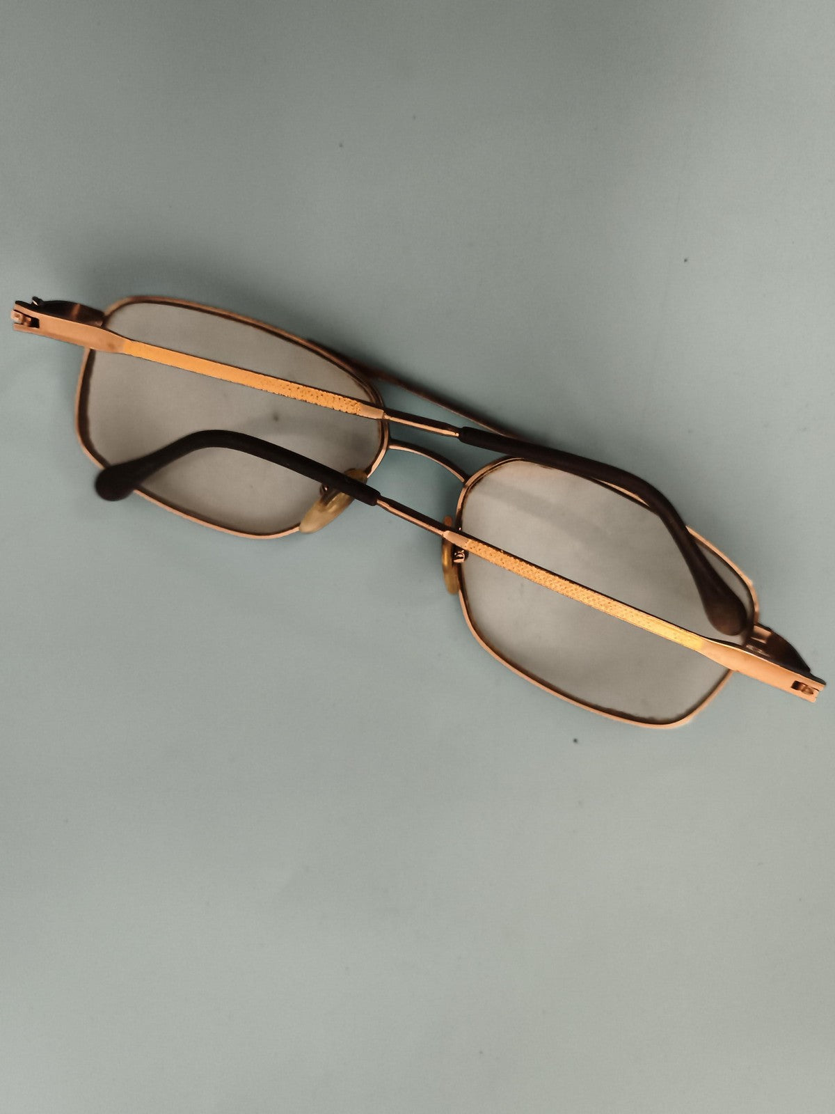 Lunettes anciennes de vue monture dorée style 1930 vintage rétro optique