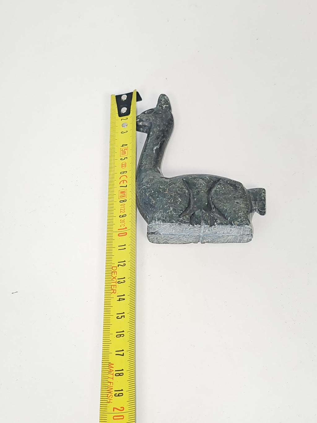 Vintage figurine lama sculptée pierre ancienne objet déco collection rétro anima