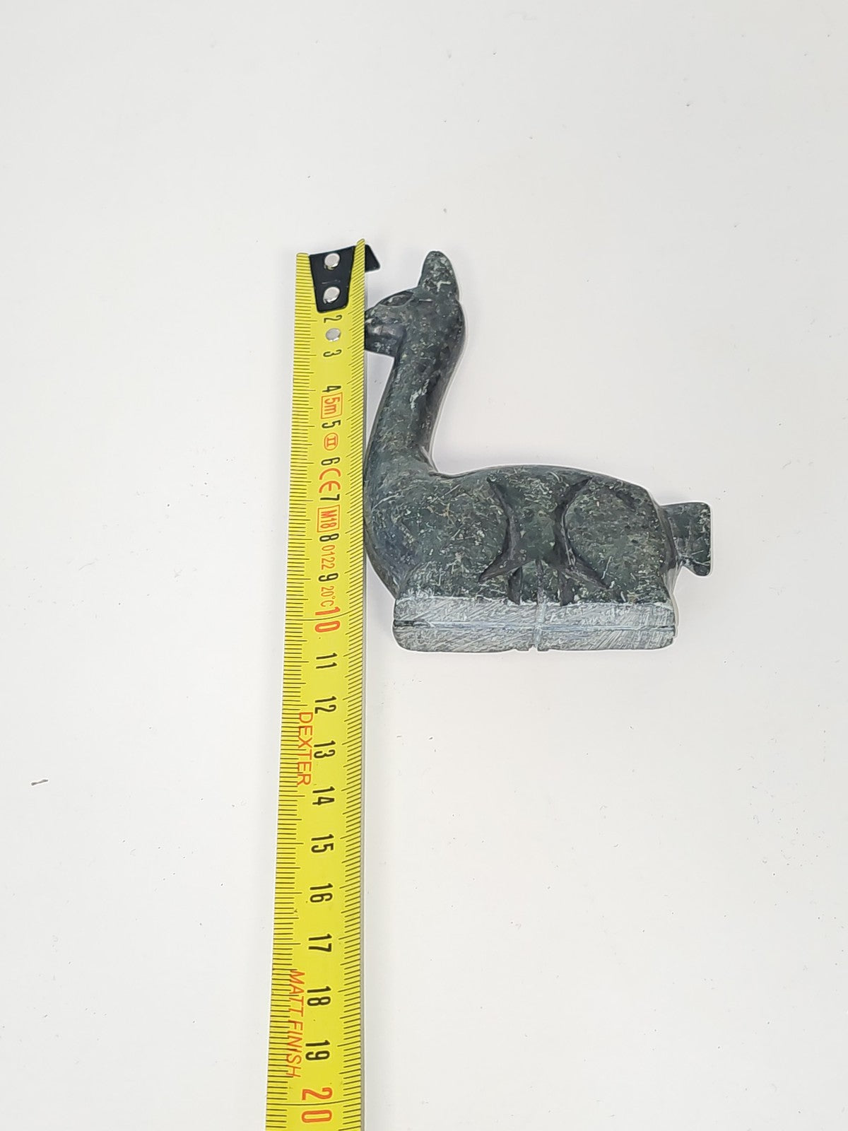 Vintage figurine lama sculptée pierre ancienne objet déco collection rétro anima