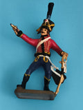 Figurine ancien soldat plomb uniforme empire, hussard, peinture main vintage