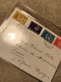 Lettre affranchie Suisse ONU 1975 timbres Organisation Météorologique Helvetia (