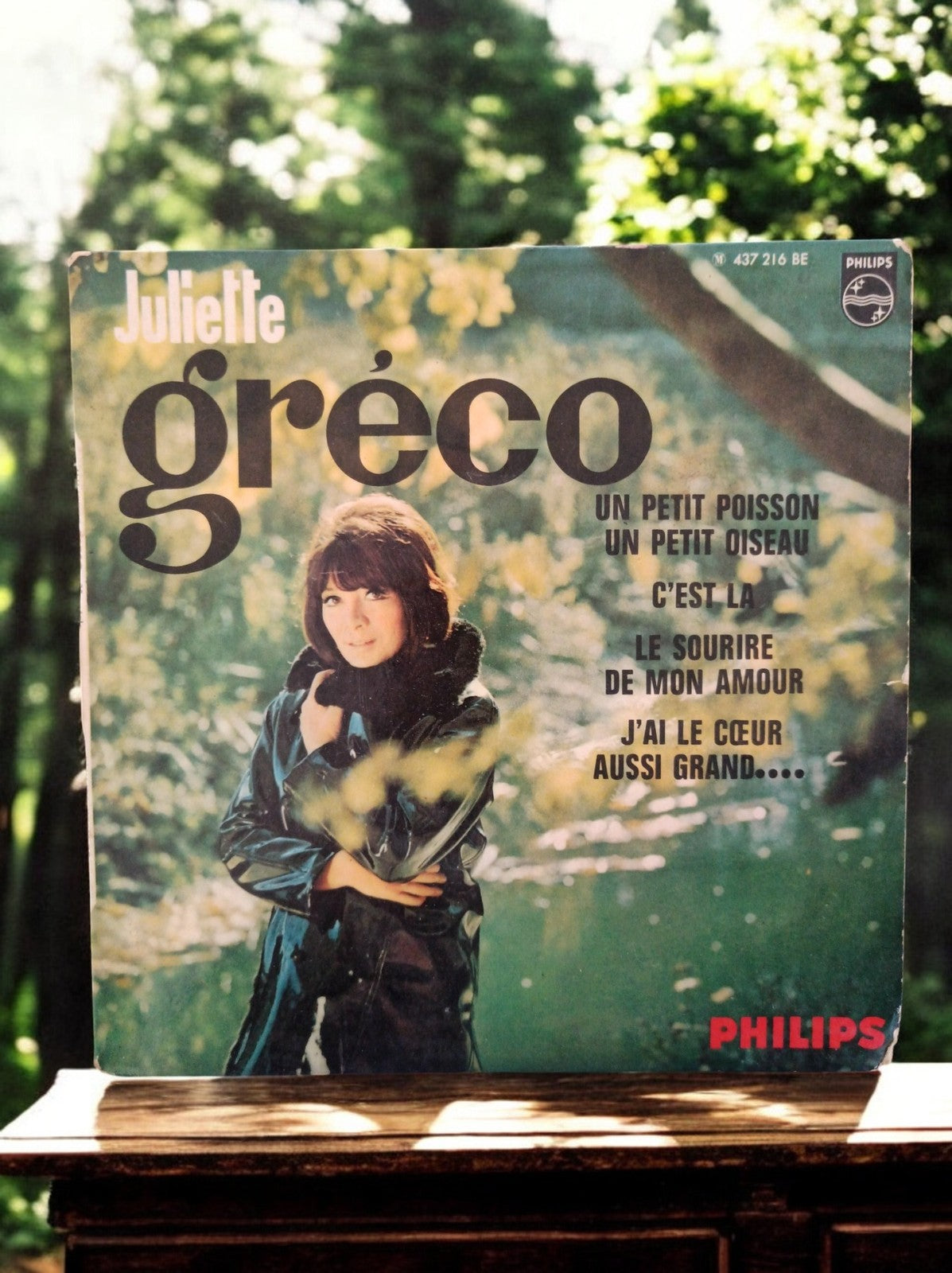 Vinyle 45 tours Juliette Gréco Philips années 60 pochette photo rare chanson fra