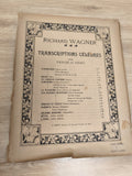 Ancien livre partitions Wagner violon piano Transcriptions célèbres A. Gury