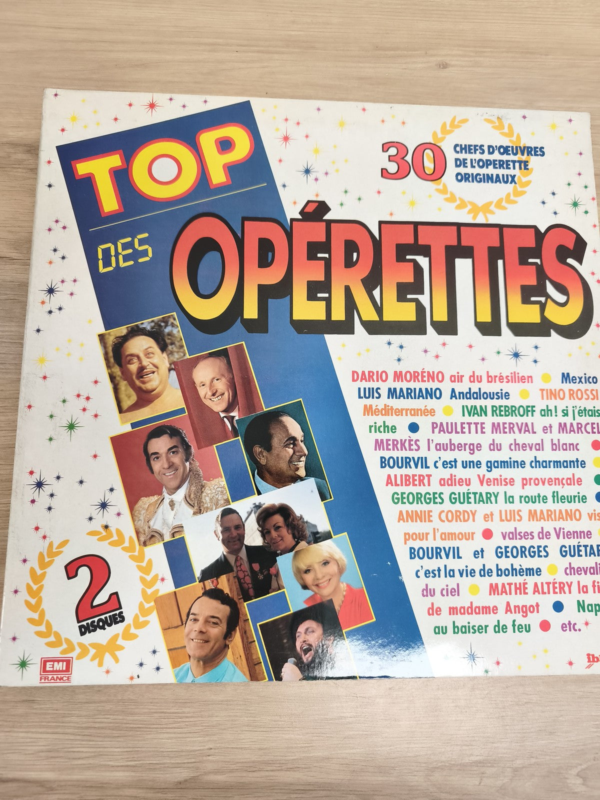 Vinyle 33T Top des Opérettes 2 disques 30 titres EMI France pochette illustrée
